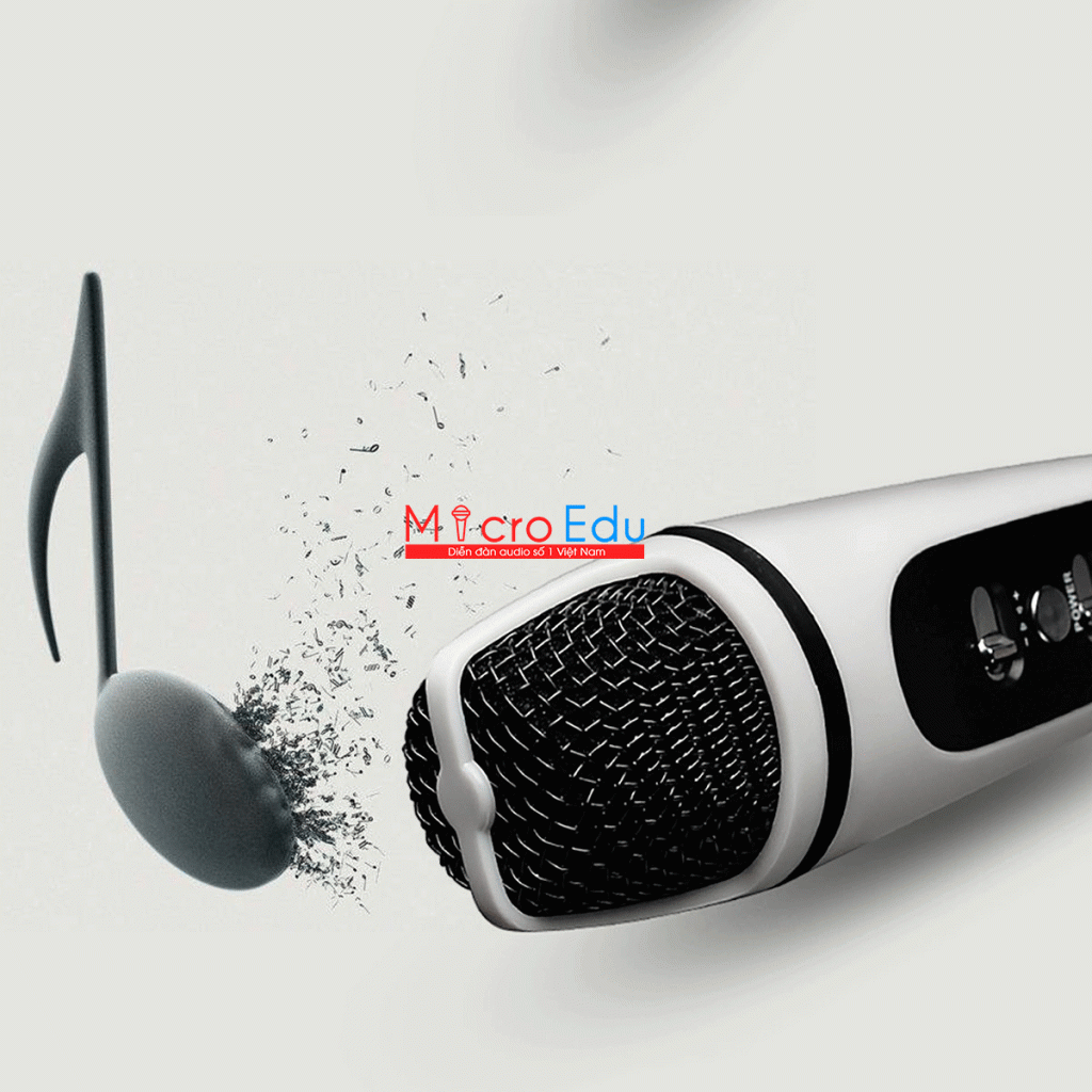 Micro MC 091s hát karaoke qua điện thoại gọn nhẹ, chất lượng